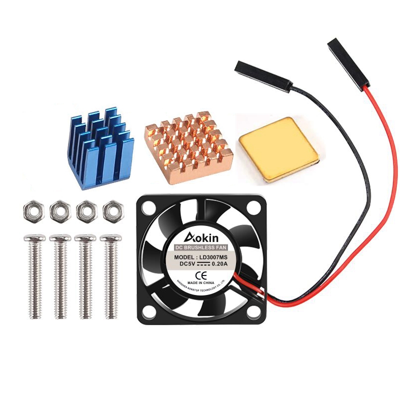 Turing Pi 2 - 5V / 3.3V พัดลมระบายความร้อนพร้อมสกรู + ความร้อน1อลูมิเนียม2ทองแดงสำหรับ