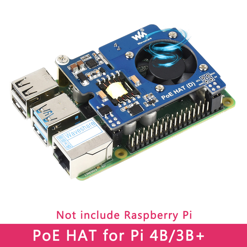 Deskpi Super6C - Raspberry Pi POE HAT 802.3af โมดูลจ่ายไฟผ่านอีเธอร์เน็ต