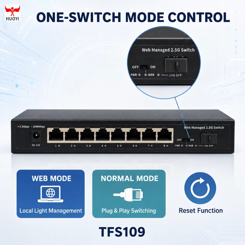สวิตช์เครือข่ายแบบมีการจัดการผ - Sfp+ 10G Managed Switch 8 Port บทวิจารณ์และราคา