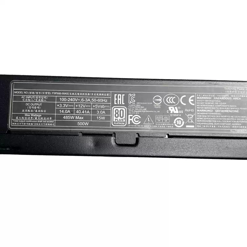 FSP500-30AS แหล่งจ่ายไฟ Flex A - Atx Power Supply 1U Flex 500W บทวิจารณ์และราคา