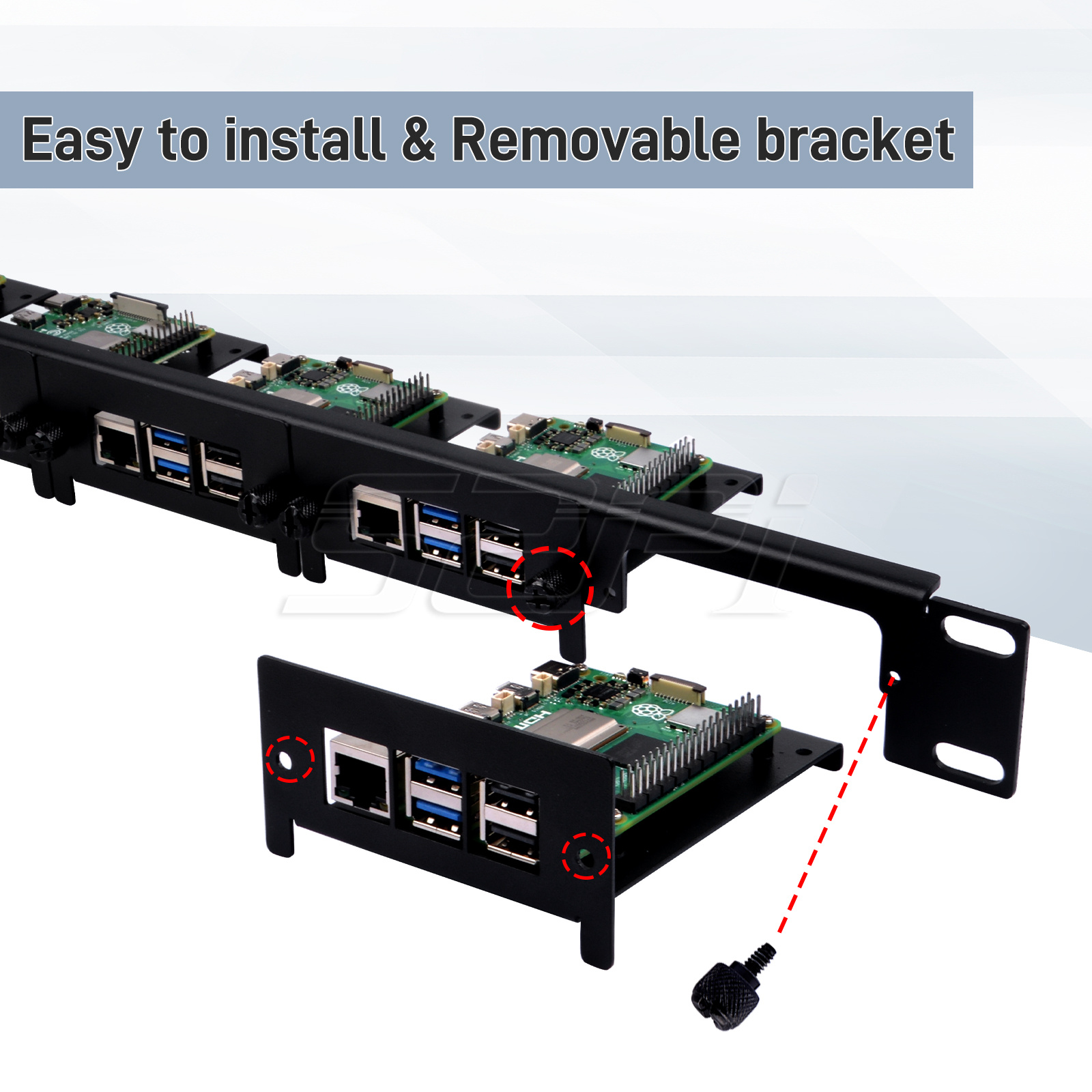 52Pi ที่ถอดออกได้ 1U Rack Moun - Deskpi Super6C บทวิจารณ์และราคา